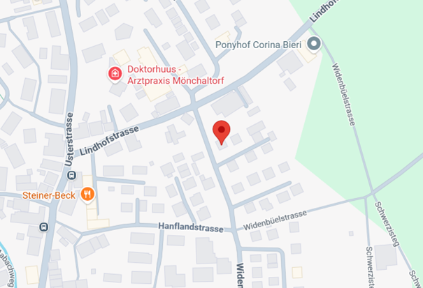 Screenshot einer Strassenkarte zum Hühnliackerweg 17c, 8610 Uster